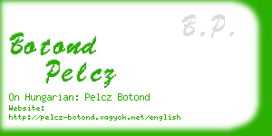 botond pelcz business card